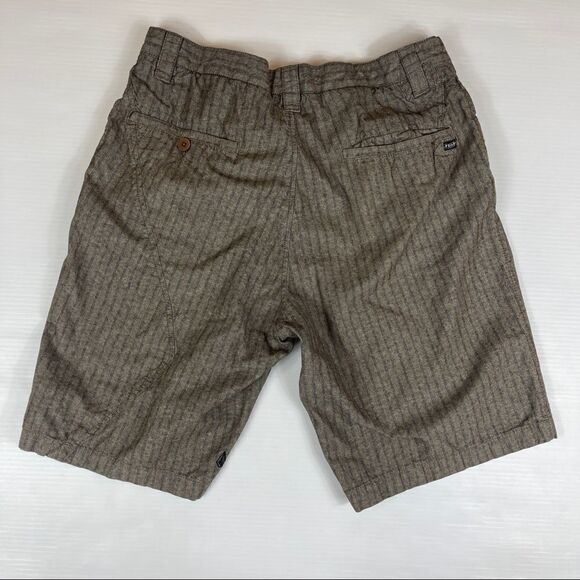 Volcom Shorts Ray Ray Striped Chino Brown Men's Size 33 CHAMBRAY INDIGO - Picture 2 of 12
